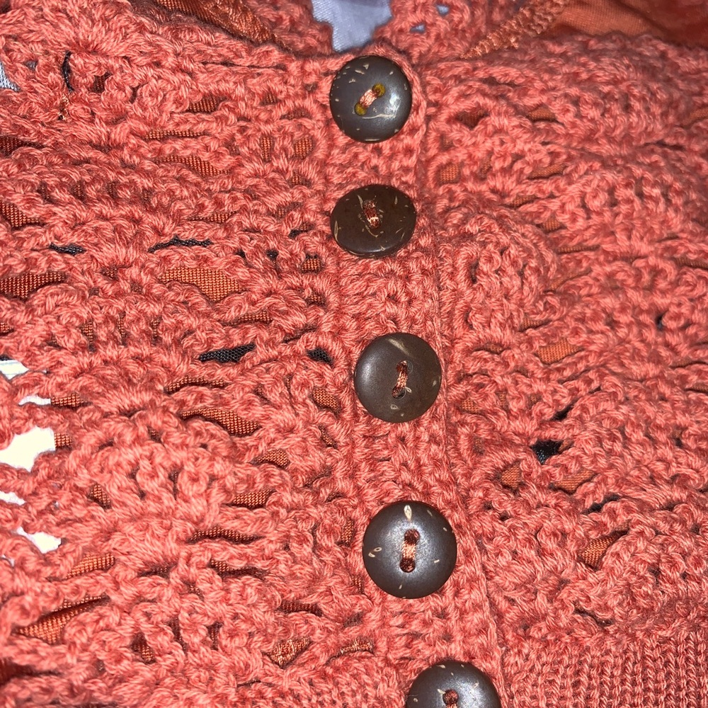 🌸2/$25🌸 Forever 21 Apricot Crochet Crop Top 🧡 - Picture 5 of 6